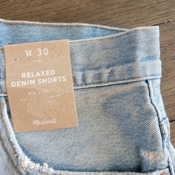 NWT Madewell Relaxed Fit Denim Shorts 30 - Picture 3 of 10